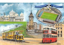 FOOTBALL GROUNDS AND CLUBS BRIGHTON  POSTCARD CONTINENTAL SIZE UNUSED  MINT