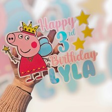 Personalised peppa pig cake - peppa,