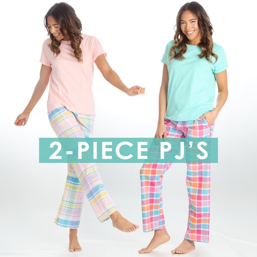 Ladies piece pyjama short - ladies, 2-piece
