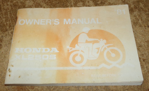 1981 honda xl250s motorcycle - xl250s,