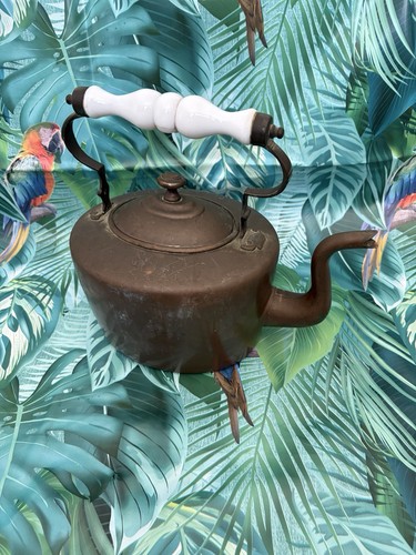 Vintage brass kettle with