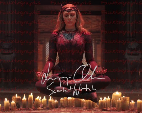 Elizabeth olsen signed 8x10 - signed,