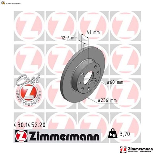 Brake discs 430 1452 for - brake, 430.1452.20