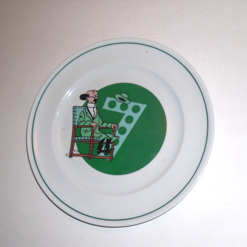 Vintage tintin plate professor - plate,
