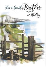 BROTHER BIRTHDAY GREETING CARD 7"X5" COAST
