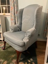 Queen Anne style wingback