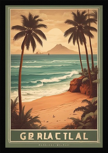 Epic tropical beach - epic, framed