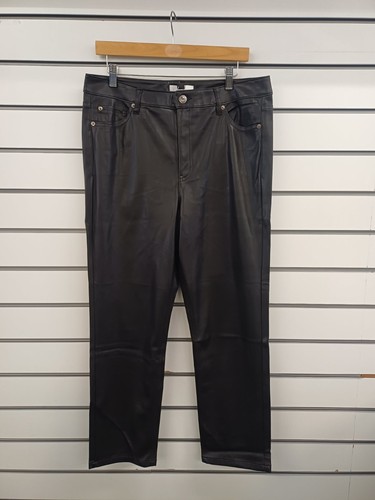 Faux leather straight leg - straight,