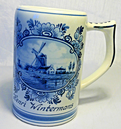 Vintage blue delft - blue, mug
