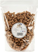 Chicken Gravy Bones Dry Crunchy Dog Treats Vitamin Biscuits, 1KG Bag