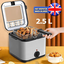 2.5L Large Capacity 1000W Electric Aluminum Deep Fat Fryer Non-stick Chip Pan UK