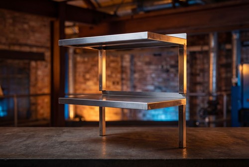 Two stainless shelves shelf - two,