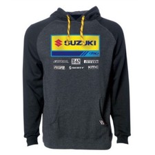 Factory Effex Suzuki Racewear Pullover Sweatshirt Charcoal Black RM RMZ GSXR NEW