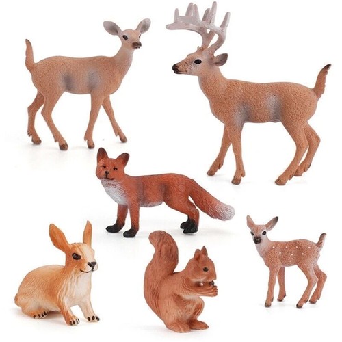 6pcs woodland animal figures - 6pcs,