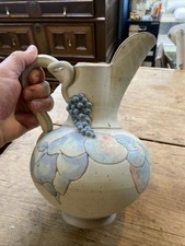 Port Isaac Pottery Stoneware Jug by Michael & Barbara Hawkins .Hydrangea Design