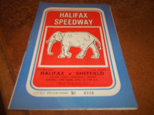Halifax speedway programme - speedway,