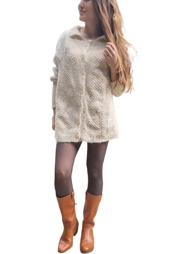 Oversize wool cardigan - l,, long