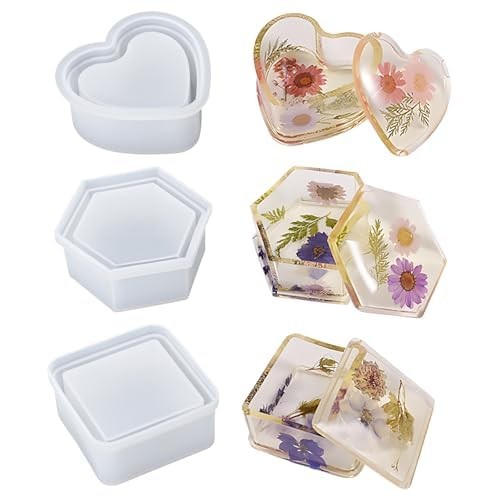 3pcs resin moulds silicone - 3pcs,