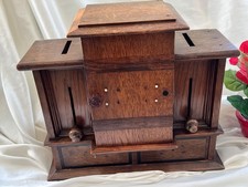 Antique oak humidor cigar - antique, &