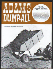 1967 Adams "Dump-All" Dump Trailer Brochure Leaflet