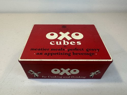 Vintage oxo cubes tin box - cubes,