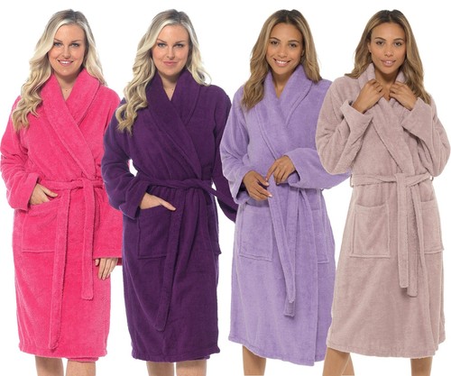 Towelling wrap bathrobe - towelling,