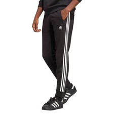 adidas ORIGINALS MEN'S ADICOLOR CLASSICS 3-STRIPE JOGGERS TRACK PANTS BLACK NEW