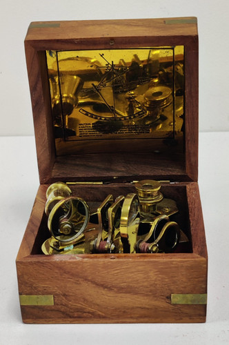 Brass nautical sextant - brass,