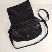Vintage Tula Of London Black Leather' Soft bag'  Shoulder Crossbody
