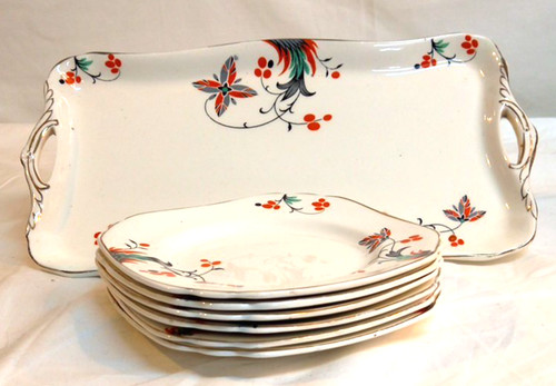 Vintage china sandwich platter - vintage,
