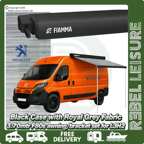 Fiamma f80s 70m black awning - black,