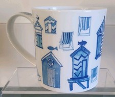 DUNOON LIFE'S A BEACH FINE BONE CHINA MUG BY REBECCA HOGG 9CMS IN HEIGHT BEACH  