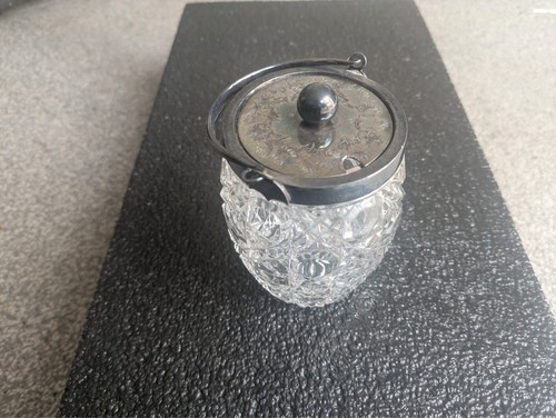 Vintage cut glass - glass, jar