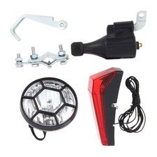 Dynamo Bike Light Set with Included Wiring Replacement