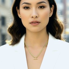 Source T-bar Pendant Necklace