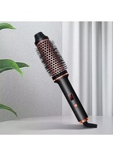 Curling Iron Brush Heated Round Brush Portable Hair Straightener for Home Travel