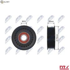 DEFLECTIONGUIDE PULLEY VRIBBED