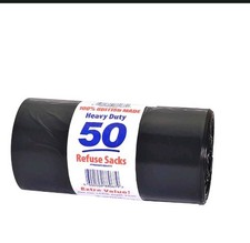 HEAVY DUTY BLACK BIN BAGS