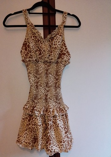 Leopard print mini - mini, dress