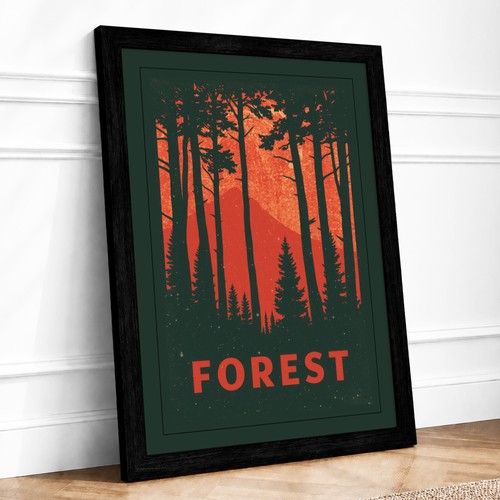 Silhouette forest graphic - silhouette,