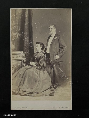 Cdv elegant couple fancy - cdv,