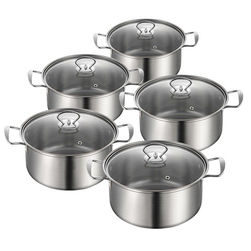 Stainless steel cookware - steel, set