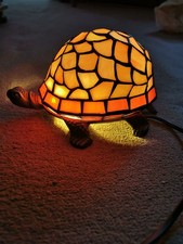 Tiffany Style Tortoise Table Lamp Light Turtle Stained Glass Shade