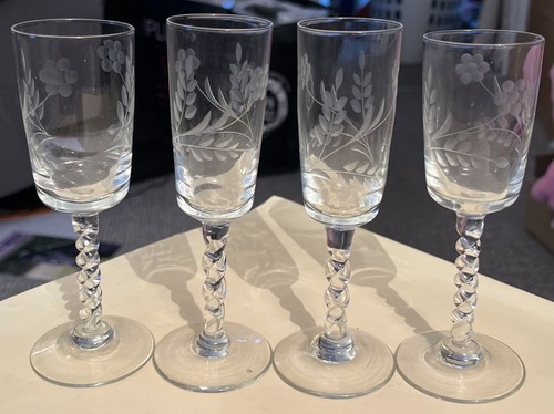 Set old glass crystal - of,