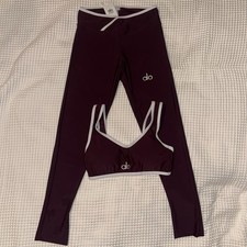 Alo yoga burgundy set - alo,