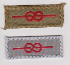 UK Boy Scouts two varieties of BRONZE CROSS Gallantry Award uniform knot badge