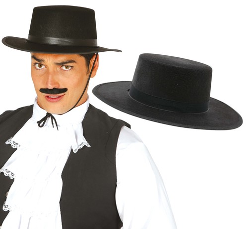 Black felt flamenco hat - black,