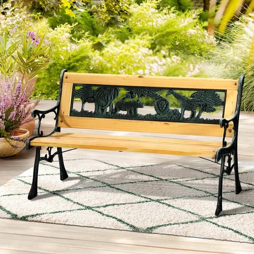 Kids wooden garden bench cast - kids,