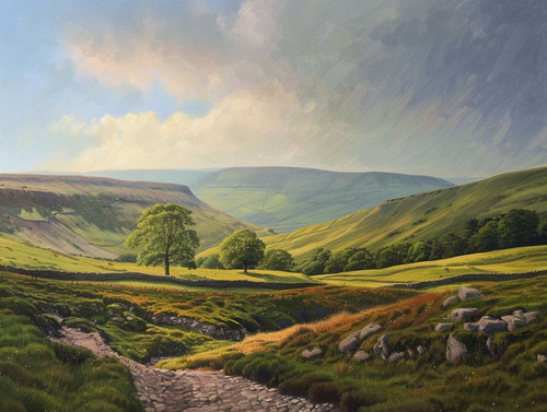 Yorkshire dales oil painting - dales,