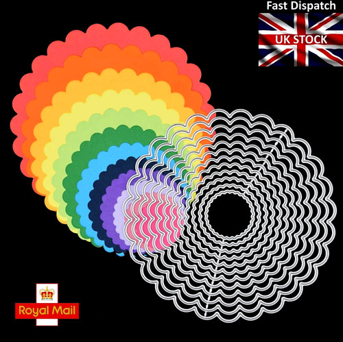 Pcs scallop circle frame - 12,